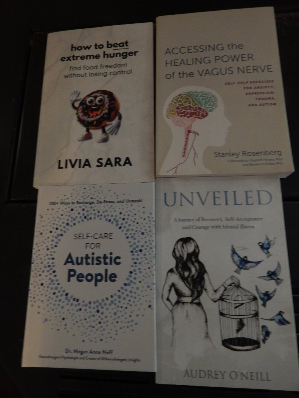 Books on autism, eating disorders, vagus nerve